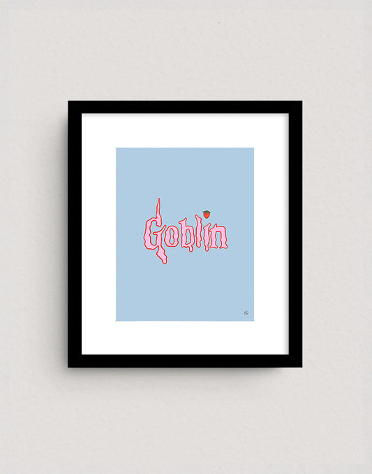 goblin-mode-lettering-art-print-black-frame - Morgan Lindsay Nelson