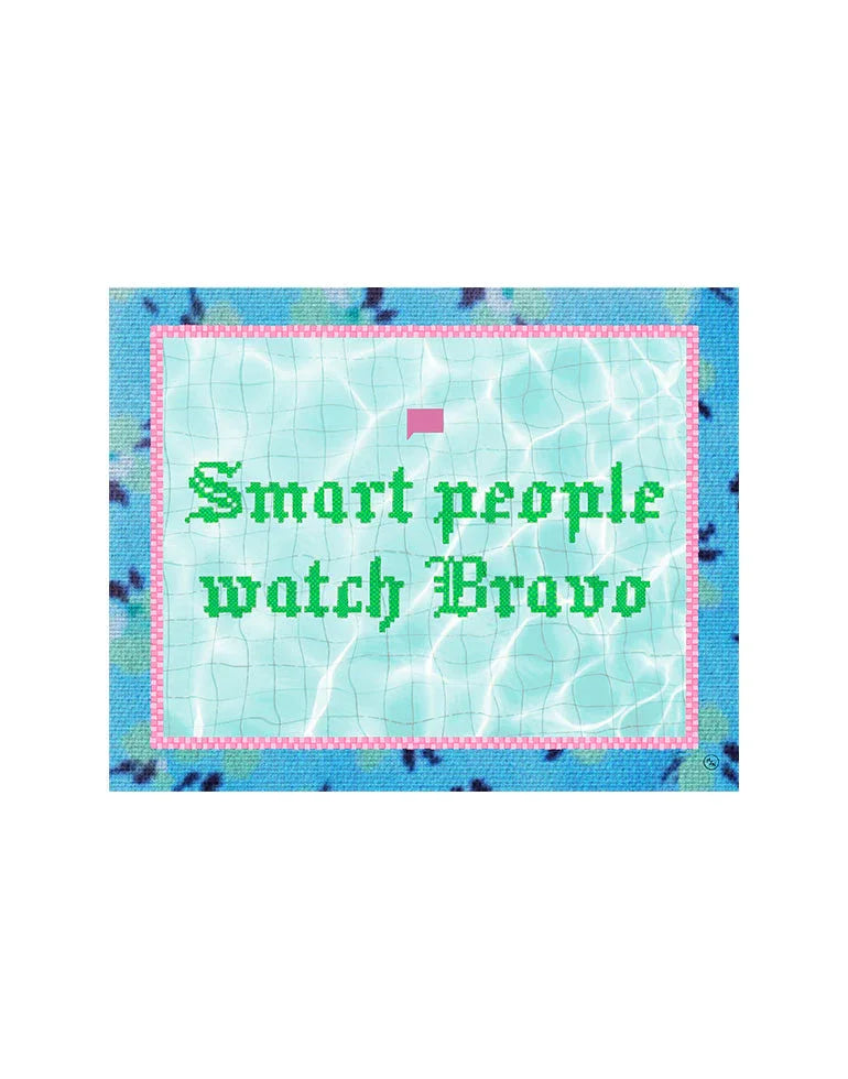 Smart People Watch Bravo art print, funny, whimsical gift for Real Housewives and Bravo TV fans.