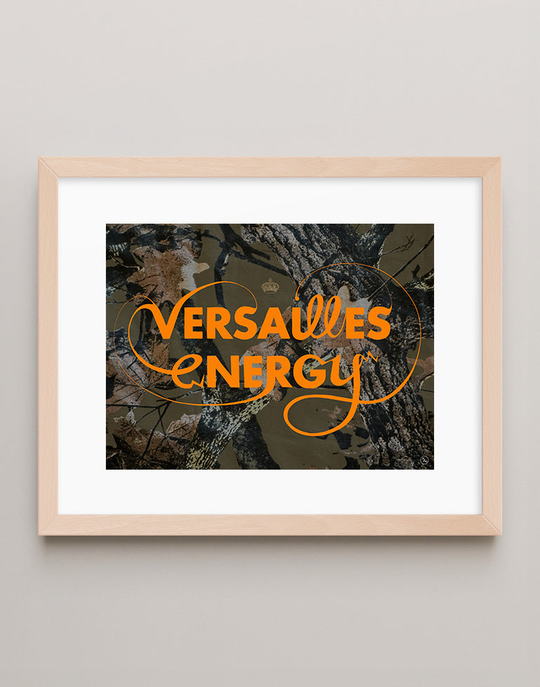 versailles-energy-typography-art-print-maple-frame - Morgan Lindsay Nelson