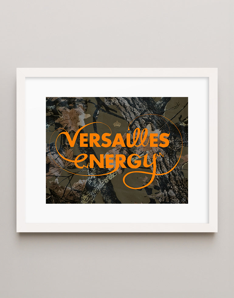 versailles-energy-typography-art-print-white-frame - Morgan Lindsay Nelson
