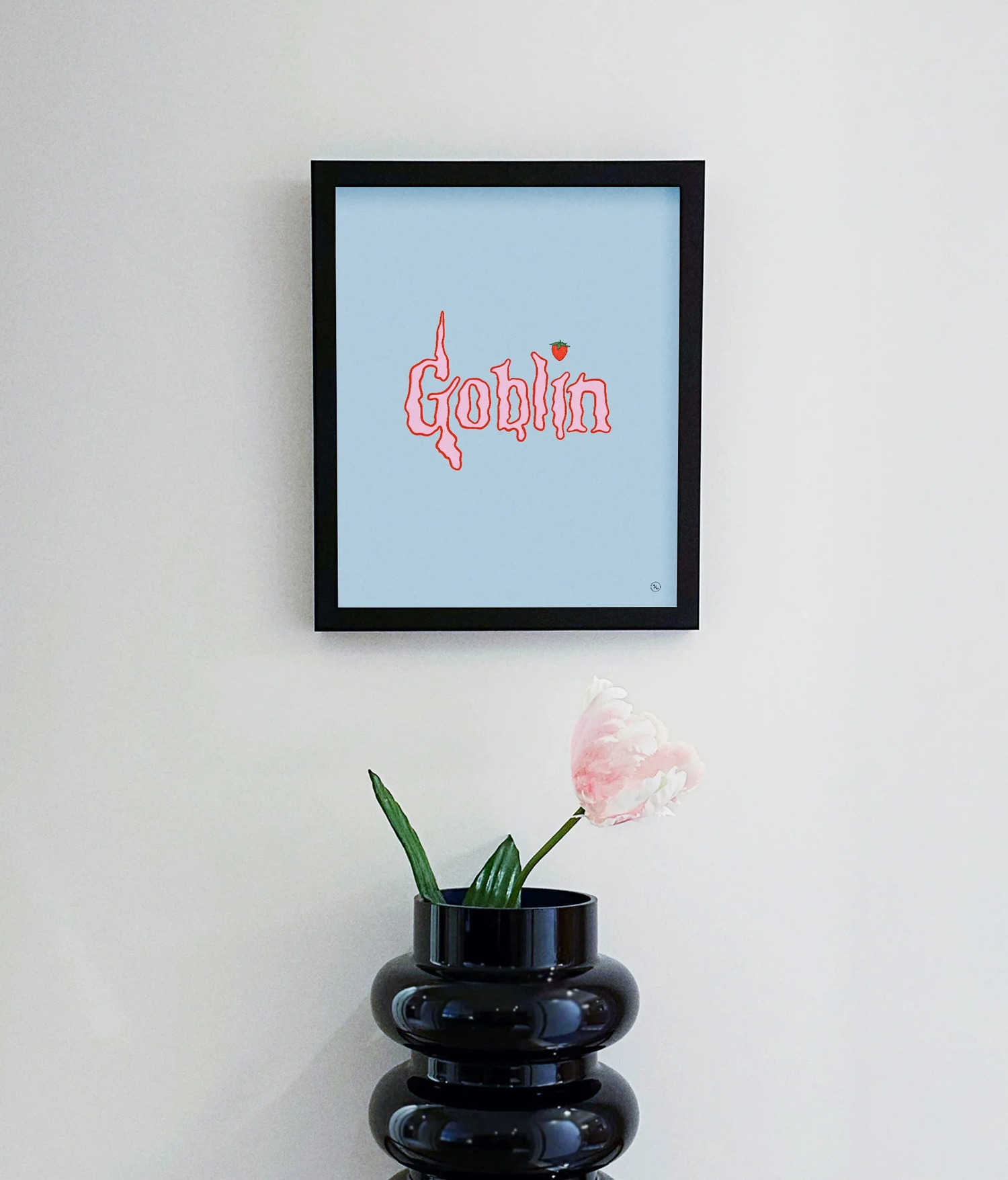 Vibrant dopamine decor hallway featuring bold lettering art and eclectic styling, showcasing a joyful and high-energy creative aesthetic.